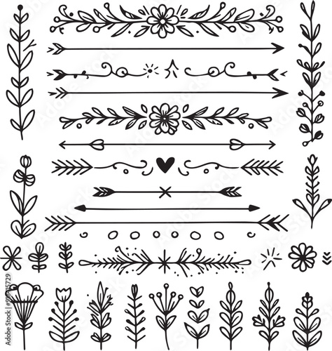 Exquisite Floral Vector Bundle for Elegant Design Projects