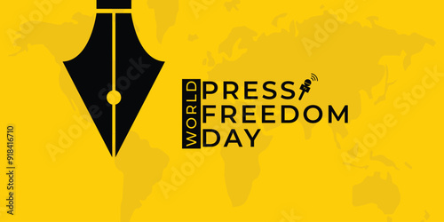 World press freedom day concept vector illustration. World Press Day to raise awareness of the importance of freedom of the press.