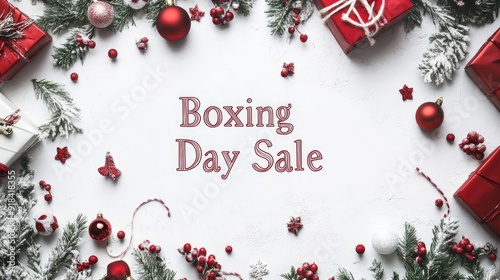 boxing day sale with "Boxing Day Sale" written in block Font