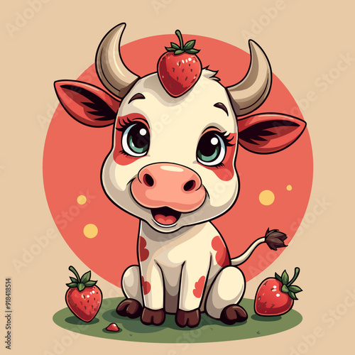 cow with a heart