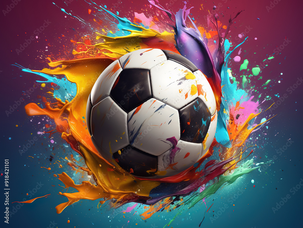 Fototapeta premium Soccer match template Illustration