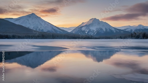 Wallpaper Mural sunrise over the mountains Torontodigital.ca