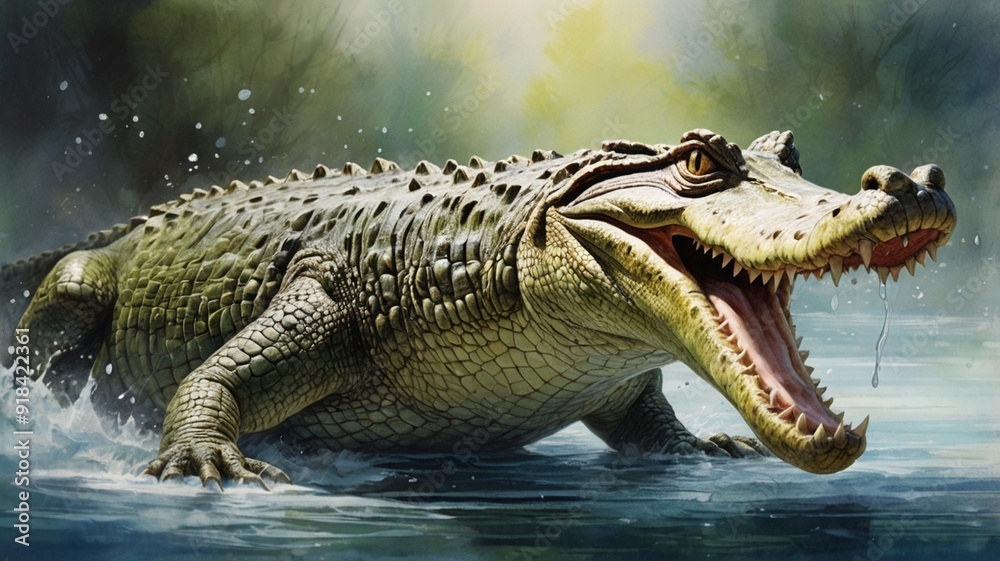 Fototapeta premium alligator in the everglades