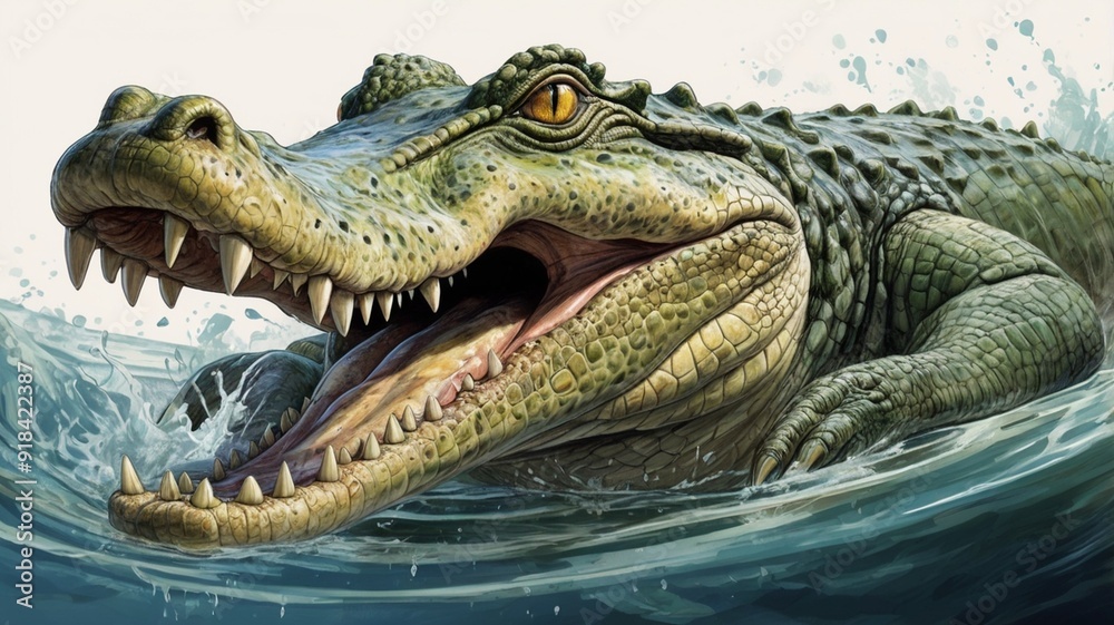 Obraz premium crocodile in a zoo