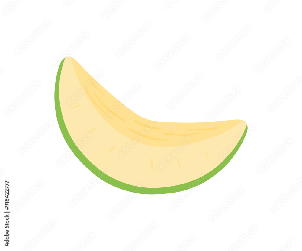 Melon slice drawing in cute cartoon fruit vector illustration Melon slice drawing in cute cartoon fruit vector illustration