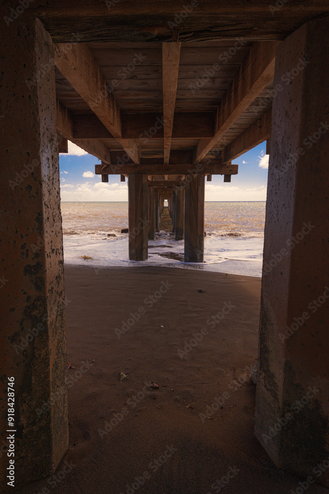 Underneath Waimea Pier In Kauai, Hawaii USA Underneath Waimea Pier In Kauai, Hawaii USA