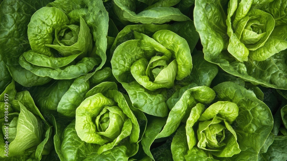 Close-up view of butterhead lettuce, with vibrant green leaves, creating a fresh and inviting image for healthy eating campaigns. Close-up view of butterhead lettuce, with vibrant green leaves, creating a fresh and inviting image for healthy eating campaigns.