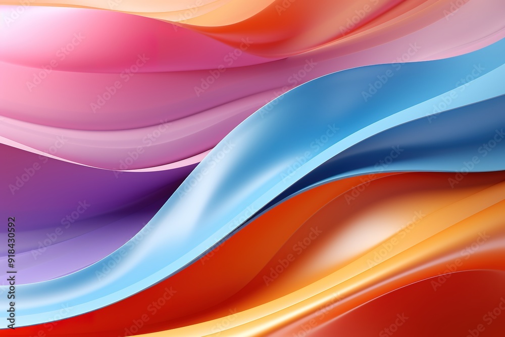 Abstract background of colorful, wavy, dynamic lines. Abstract background of colorful, wavy, dynamic lines.
