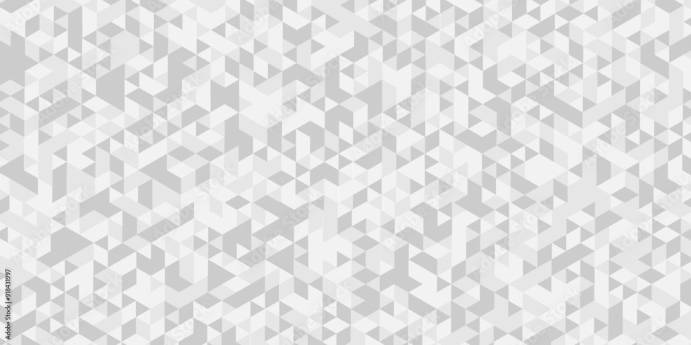 Glowing white and gray gradient abstract triangle polygon mosaic texture. vector geometric ornament. seamless diamond technology white and gray triangle element light background. Glowing white and gray gradient abstract triangle polygon mosaic texture. vector geometric ornament. seamless diamond technology white and gray triangle element light background.