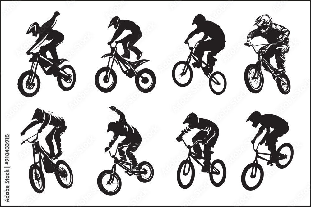 Ultimate Bicycle Silhouette Vector Bundle Ultimate Bicycle Silhouette Vector Bundle