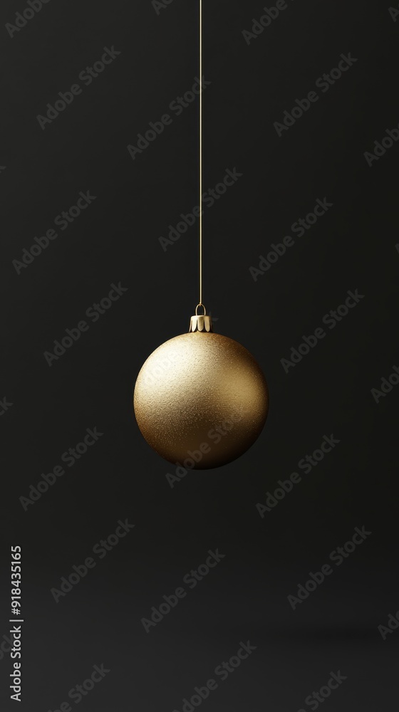 Hyperrealistic isolated 3D rendering of a levitating golden Christmas ornament ball black background high detail hyperquality high texture detail Hyperrealistic isolated 3D rendering of a levitating golden Christmas ornament ball black background high detail hyperquality high texture detail