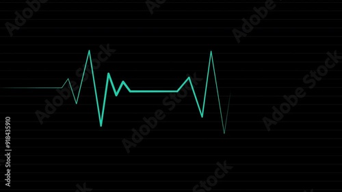 ECG Heartbeat Pulse Rate Monitor Screen [4K]