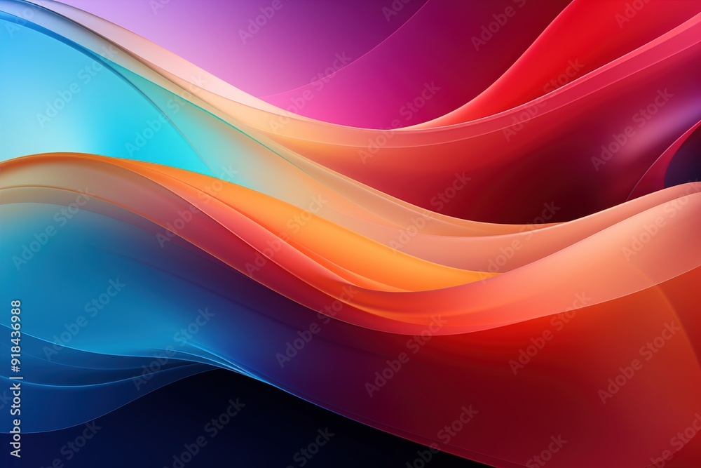 Abstract background of vibrant flowing colors in blue, orange, pink and red. Abstract background of vibrant flowing colors in blue, orange, pink and red.