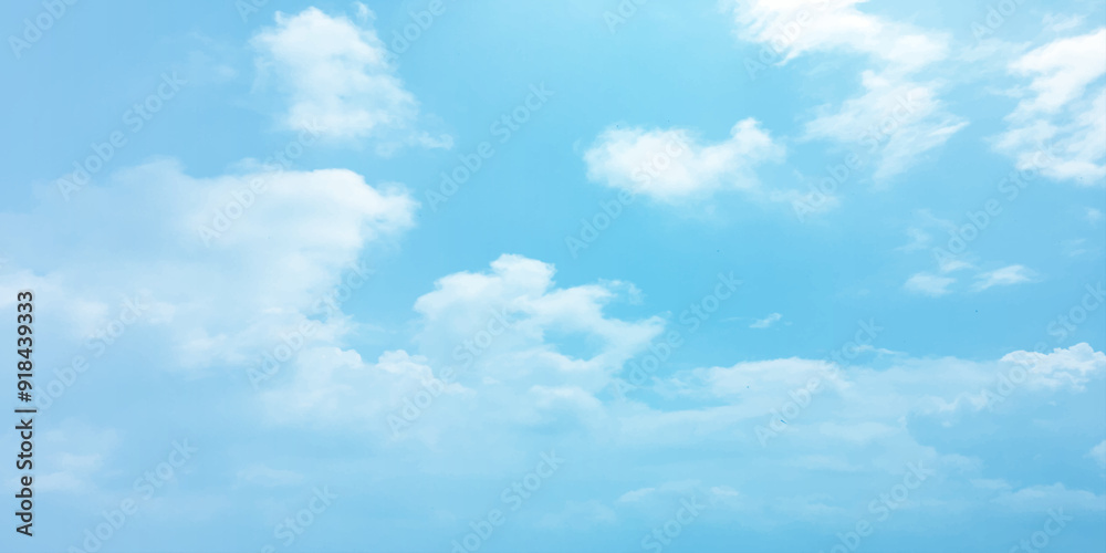 Fototapeta premium sunny sky blue light watercolor background. Aquarelle painting brush effect card paper textured canvas cloudy smoke space for text, entertaining card, template. aquamarine color graphics illustration