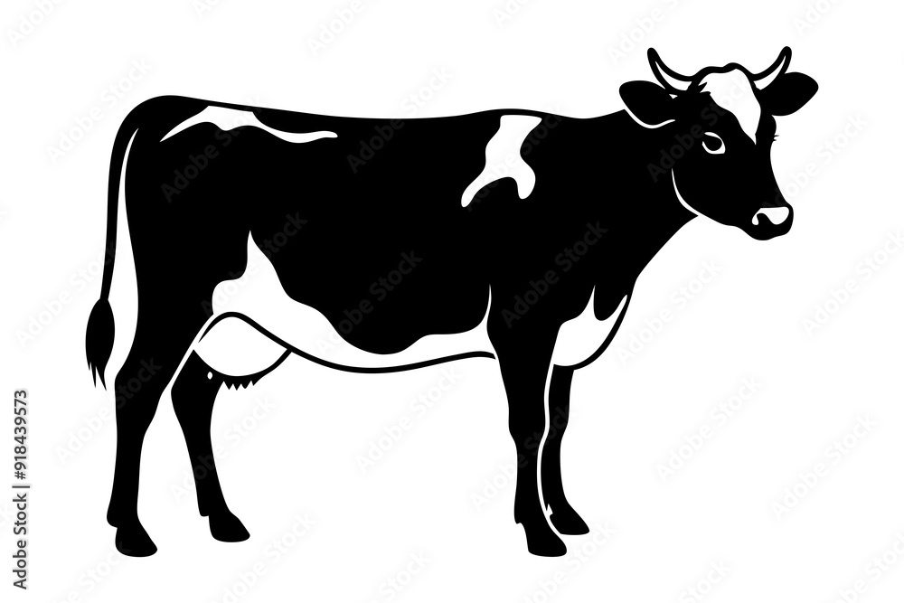 Cow silhouette vector illustration Cow silhouette vector illustration