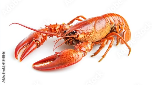 Wallpaper Mural Fresh boiled red shrimp on a white background Torontodigital.ca