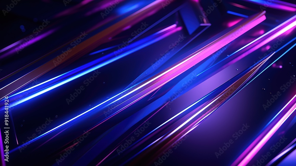 Abstract background with neon blue and pink lines. Abstract background with neon blue and pink lines.