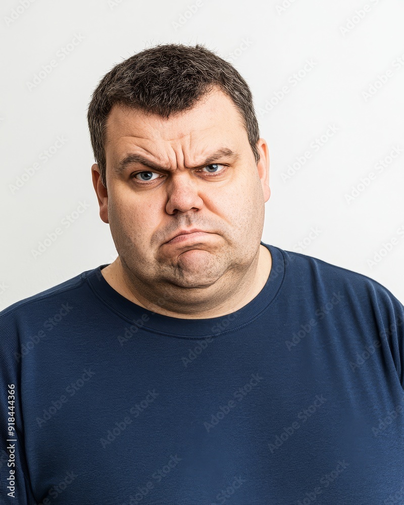 Obraz premium A variety of men display unique expressions against a plain backdrop