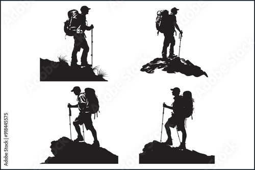 Ultimate Hiking Silhouette Vector Bundle