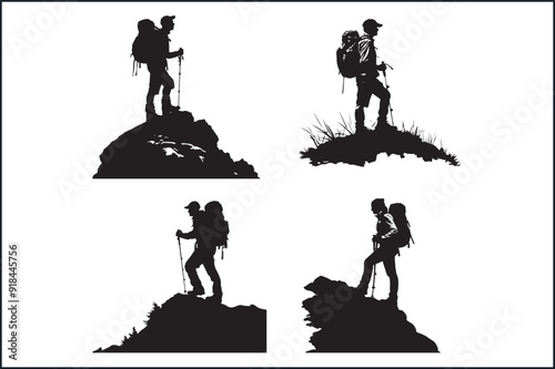 Nature Lovers Hiking Silhouette Bundle