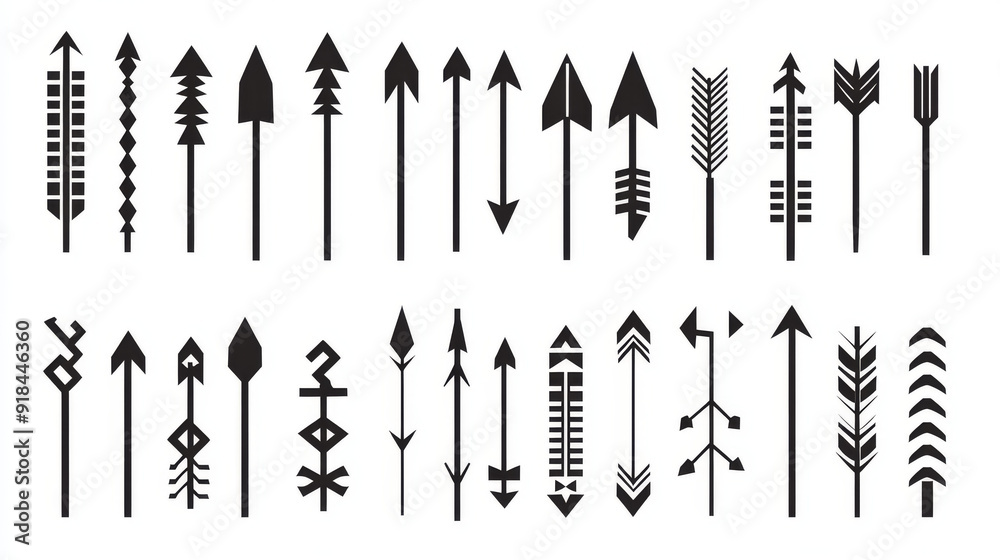 Large set of black arrow icons, featuring modern and simple arrow designs. A collection of arrow vectors and cursors. Large set of black arrow icons, featuring modern and simple arrow designs. A collection of arrow vectors and cursors.
