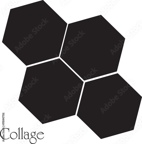 4 photo collage template. vector illustration, new collections