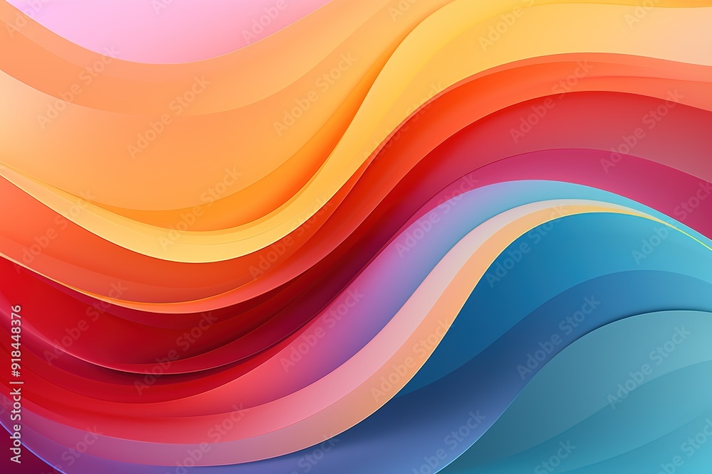 Abstract colorful background with wavy lines. Abstract colorful background with wavy lines.