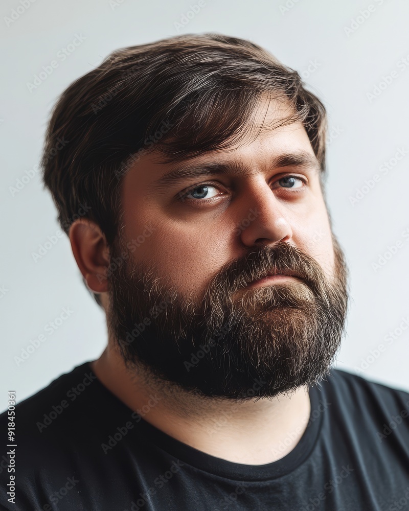 Obraz premium A captivating display of men's diverse expressions and backgrounds