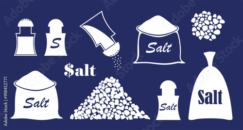 Salt logo.  Isolated salt on white background