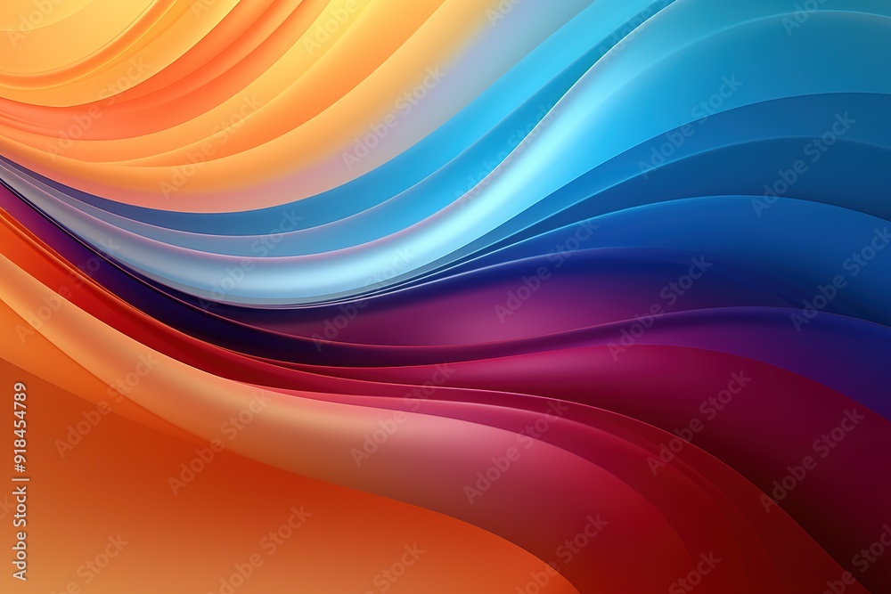 Obraz premium Abstract colorful curved lines background.