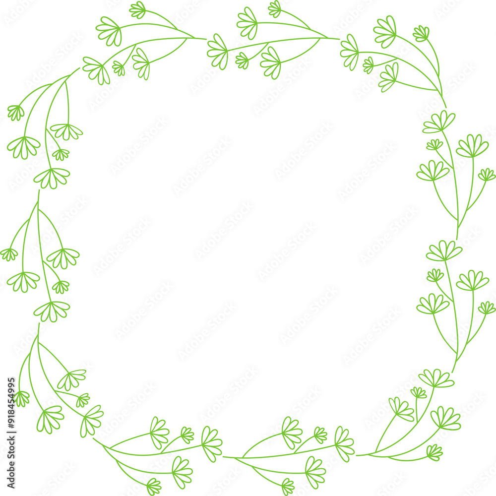 Floral Wreath and Leaves Line Illustration
Floral Wreath and Leaves Line Illustration