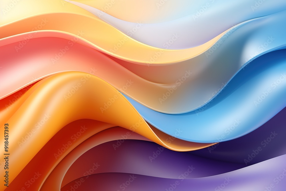 Abstract colorful flowing wave background.