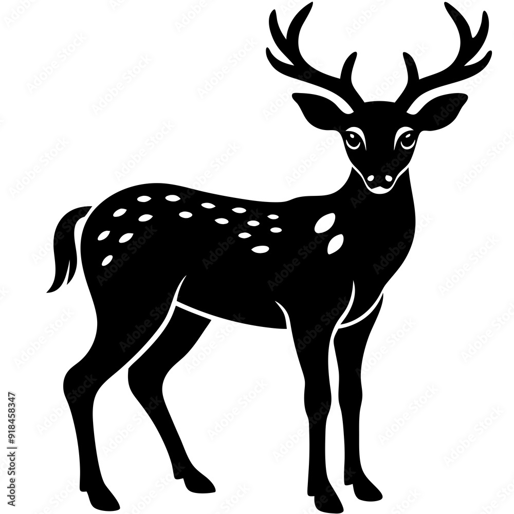 Fototapeta premium Deer icon silhouette vector illustration
