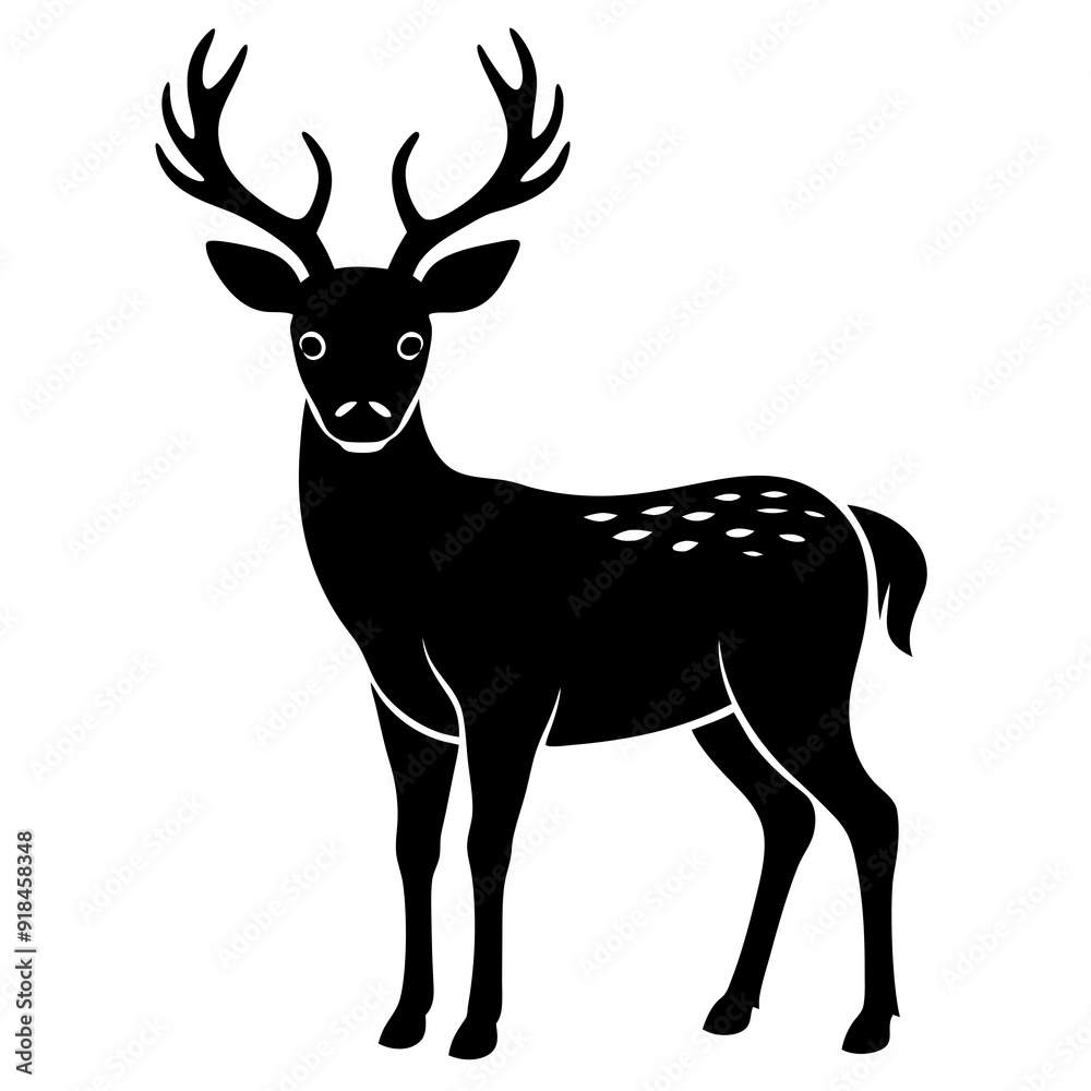 Fototapeta premium Deer icon silhouette vector illustration