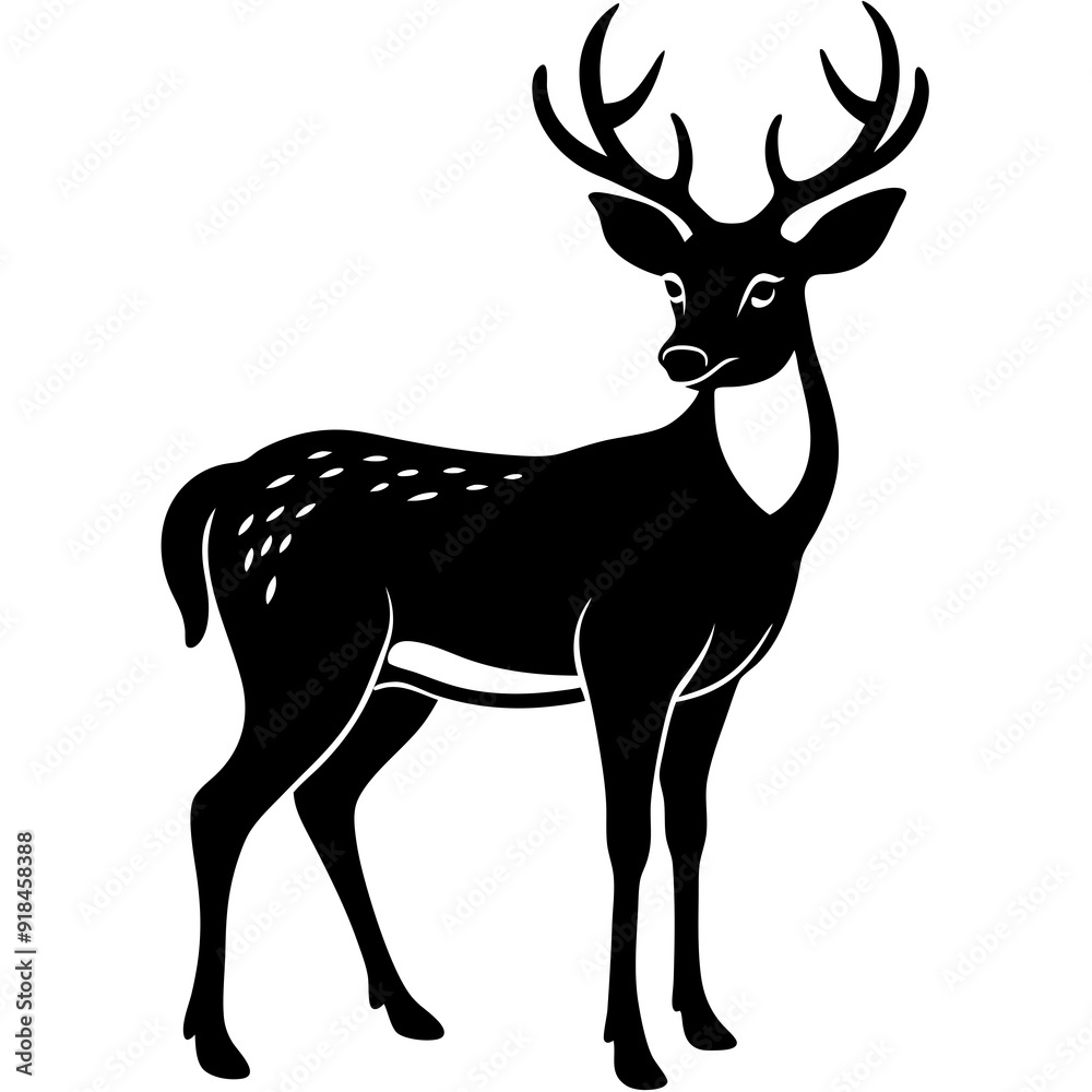 Obraz premium Deer icon silhouette vector illustration