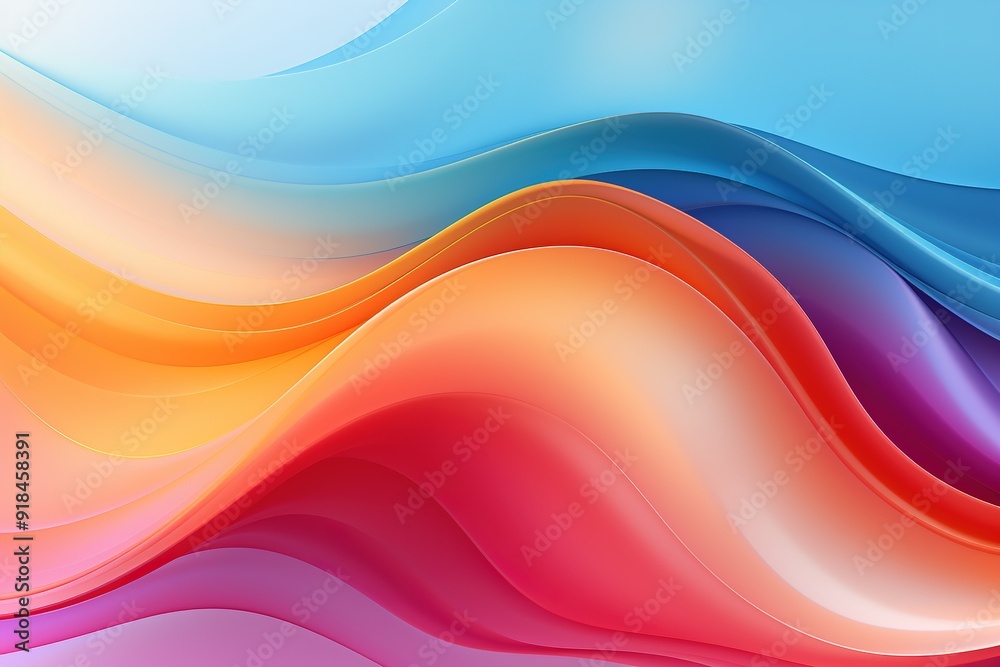 Abstract colorful flowing wave design. Abstract colorful flowing wave design.