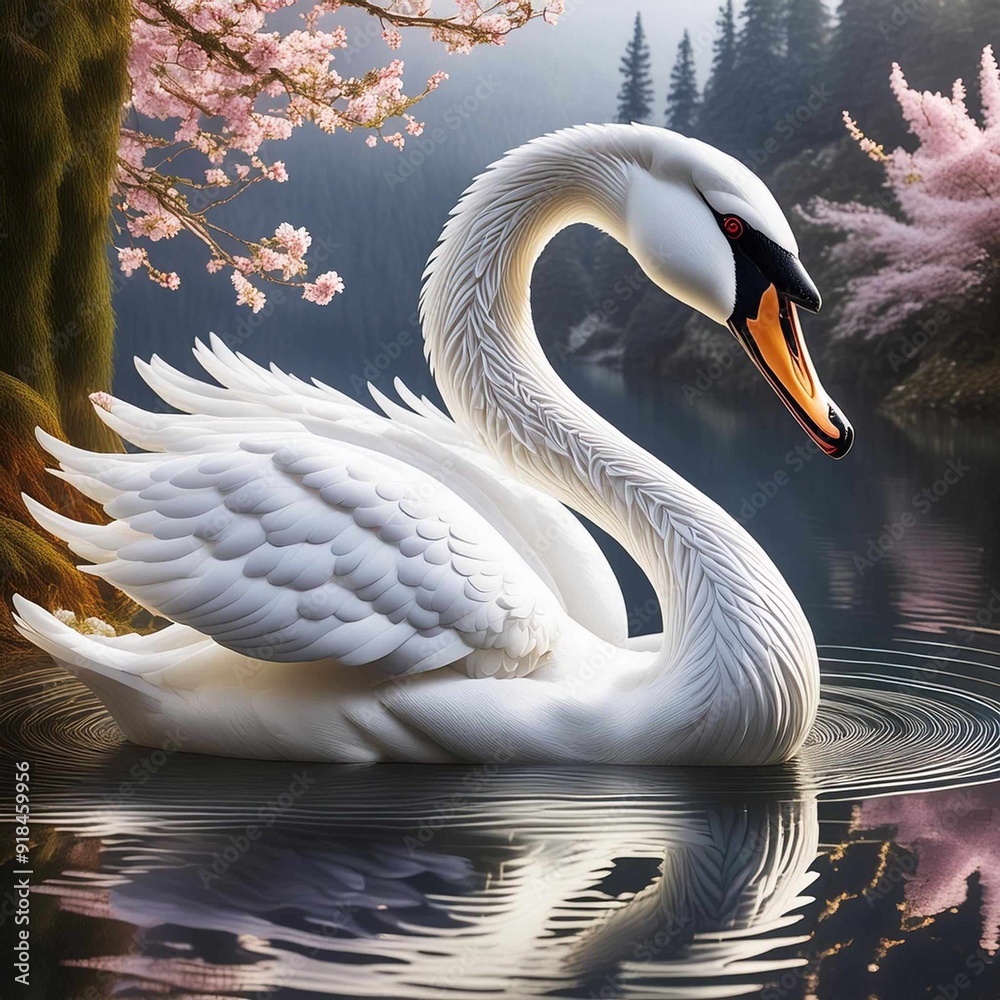 Fototapeta premium Swan on the lake