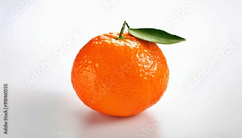 Juicy Perfection: A Vibrant Mandarin Orange on White