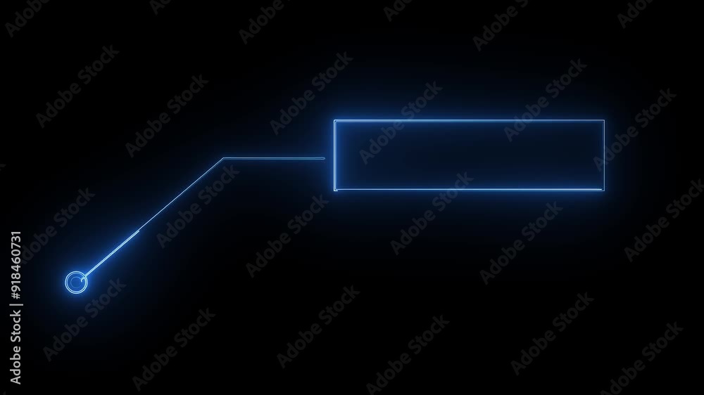 Neon line Animation of HUD elements. Animate a white callous for text. HUD elements on black background. Neon line Animation of HUD elements. Animate a white callous for text. HUD elements on black background.