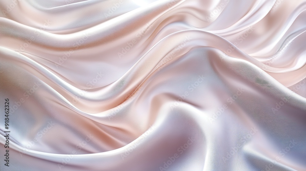 Abstract Draped Light Pink Silk Fabric Texture
