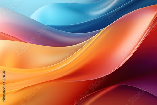 Abstract colorful flowing waves background.