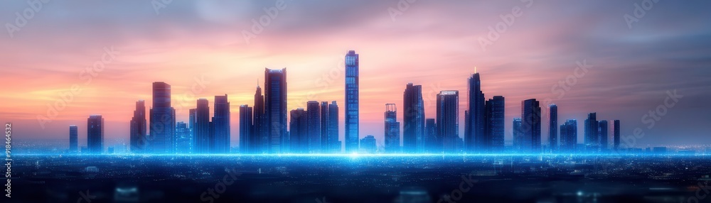Stunning skyline at dusk, showcasing modern architecture and vibrant colors in a cityscape illuminated by city lights. Stunning skyline at dusk, showcasing modern architecture and vibrant colors in a cityscape illuminated by city lights.