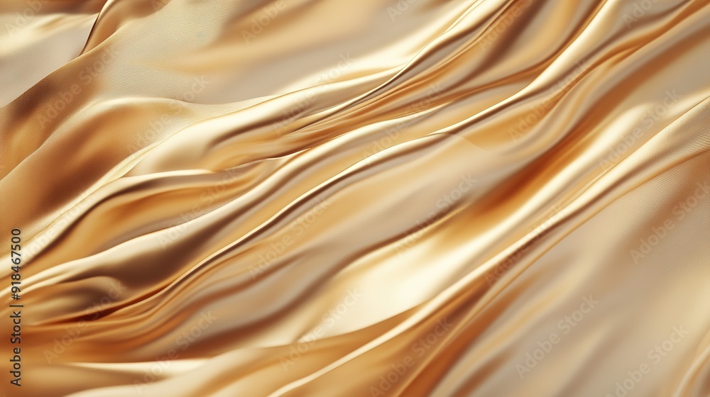 Abstract Background of Draped Golden Fabric Abstract Background of Draped Golden Fabric