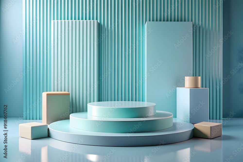 green and white cylinder pedestal podium with arch shape backdrop. abstract pastel green color. 3d rendering
green and white cylinder pedestal podium with arch shape backdrop. abstract pastel green color. 3d rendering
