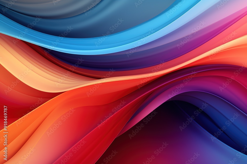 Naklejka premium Abstract background with colorful flowing waves.