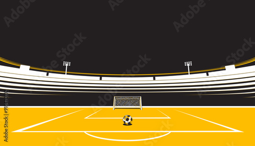 Football or soccer penalty shoot out  background. The sport concept