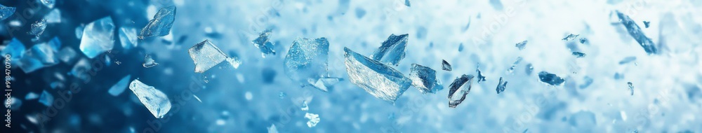 Fototapeta premium Comic Book Adventure: A Dynamic American-Style Wallpaper with Icicles Soaring Through a Vivid Blue Atmosphere,Abstract concepts, game concept art, storybook illustrations, comic strips