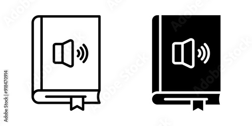 Audio book icon set. Audiobook symbol. ebook sign. for mobile concept and web design. vector illustration on white background