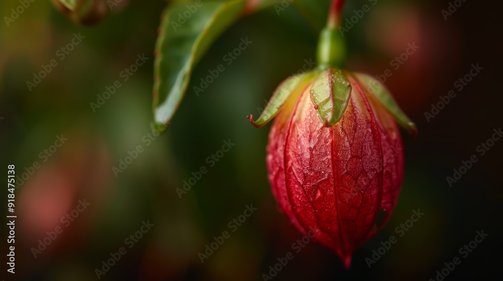 A tight shot of a bloom displaying water beads on its petals, with a verdant leaf as a backdrop A tight shot of a bloom displaying water beads on its petals, with a verdant leaf as a backdrop