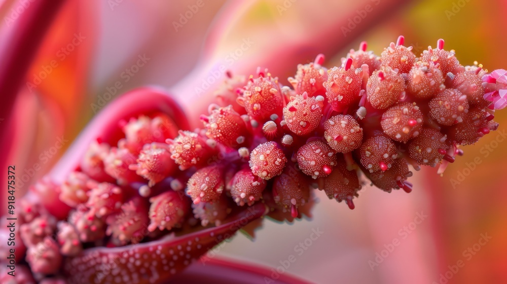 A tight shot of a pink bloom, adorned with pearls of water on its petals, against a softly blurred backdrop A tight shot of a pink bloom, adorned with pearls of water on its petals, against a softly blurred backdrop